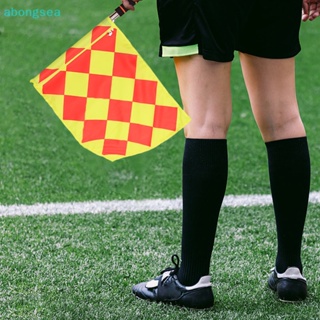 Abongsea ธงชาติฟุตบอล World Soccer Referee Flag Fair Play Sport Match Football Linesman Flags Nice 2 ชิ้น ต่อชุด