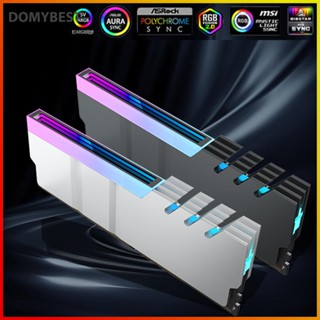 ❤ Domybest ฮีทซิงค์ระบายความร้อน 5V 3PIN ARGB AURA สําหรับคอมพิวเตอร์ตั้งโต๊ะ DDR2 DDR3 DDR4 DDR5 5-1 ชิ้น