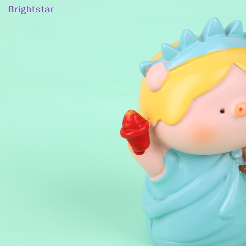 brightstar-ตุ๊กตาเรซิ่น-รูปการ์ตูนหมูน่ารัก-สําหรับตกแต่งรถยนต์