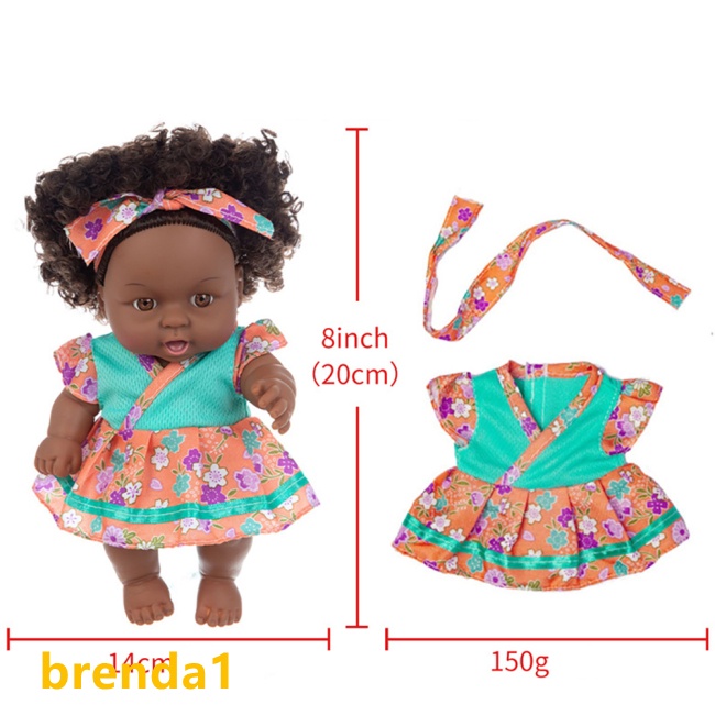 cod-ตุ๊กตาเด็กทารกแอฟริกัน-เสมือนจริง-สีดํา-ขนาด-8-นิ้ว-พร้อมเสื้อผ้า-ของขวัญวันเกิด-สําหรับเด็ก
