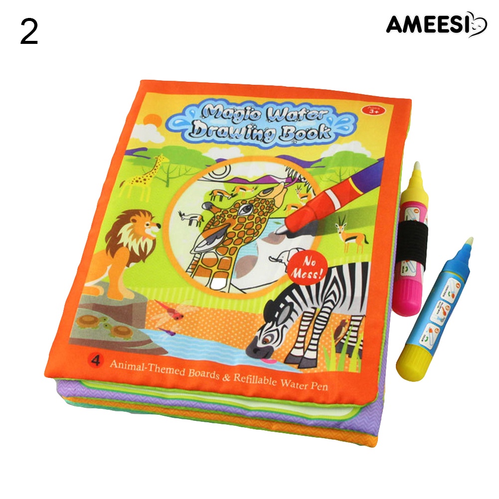 ameesi-สมุดวาดภาพระบายสีน้ํา-รูปสัตว์-ของเล่นเสริมการเรียนรู้เด็ก