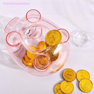 Familiesandhot&gt; กล่องออมสิน พลาสติกใส น่ารัก ใส่เหรียญ เงินสด ของขวัญสําหรับเด็ก