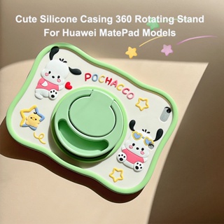 For Huawei Matepad 11.5 inch 2023 Cartoon Pattern Silicone Kids Case MatePad 11 SE 10.4 T10 T10S With Rotation Stand Shockproof Tablet Cover