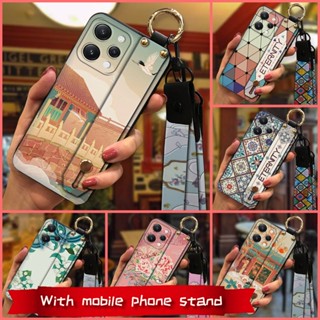 Dirt-resistant Soft case Phone Case For Redmi12 4G Silicone Kickstand Fashion Design Back Cover Durable Waterproof Shockproof