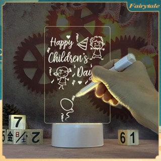 ❀ Usb Lighting Message Board Led Night Light Lamp Note Board With Pen Creative Diy Gift for Children Friend Decoration