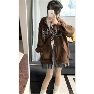 เสื้อผ้าผู้ญิง แขนยาว เสื้อฮู้ด คลุมหญิง สไตล์เกาหลี แฟชั่น A28J18M null