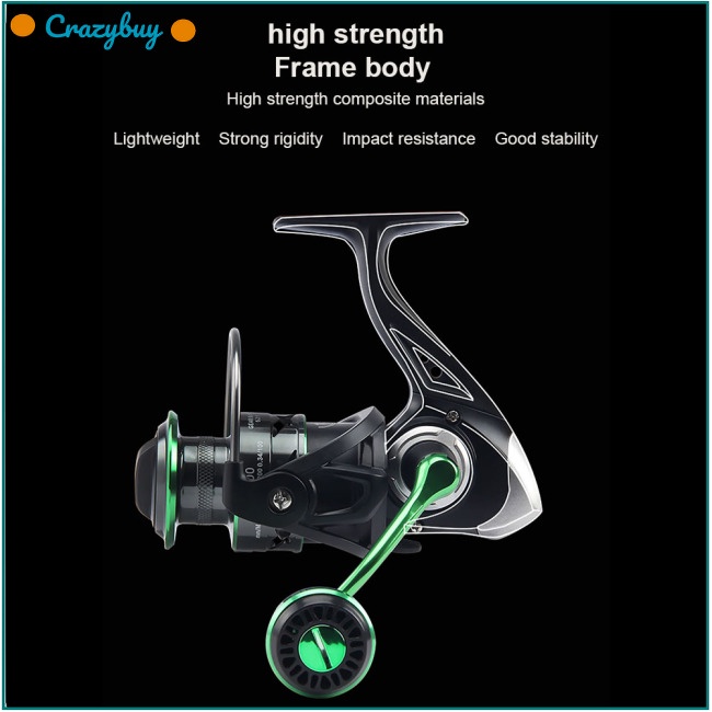 cr-รอกตกปลา-แบบโลหะ-5-2-1-รับน้ําหนักได้เต็มที่-16-กก-kp1000-7000-series-สําหรับตกปลาน้ําเค็ม-น้ําจืด