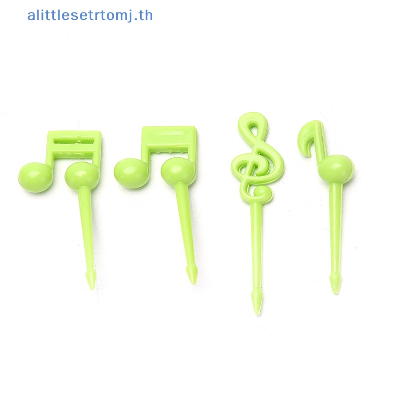 alittlese-ส้อมจิ้มผลไม้-ขนมขบเคี้ยว-ลายการ์ตูนโน้ตดนตรี-ขนาดเล็ก-สําหรับเด็ก-16-ชิ้น-ต่อชุด