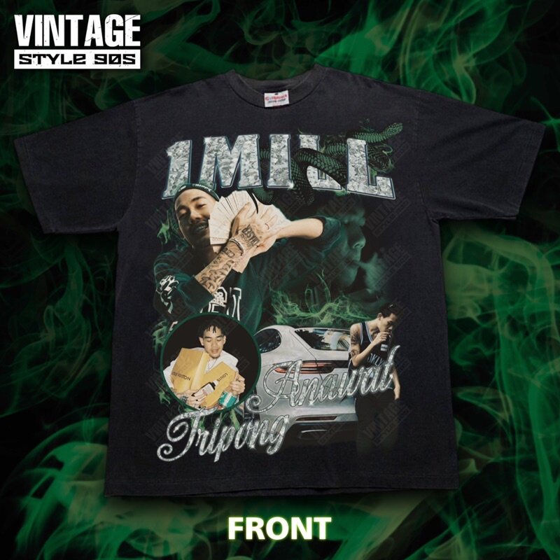 เสื้อยืดผ้าฝ้าย เสื้อวง 1Mill ใครสาย Hiphop แนะนำครับ สวยจัด (ป้าย ...