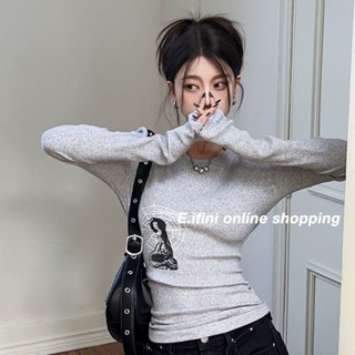 E.ifini  เสื้อครอป เสื้อแฟชั่นผู้หญิง สีพื้น สําหรับผู้หญิง ใส่ไปคลับ ปาร์ตี้ 2023 NEW  ทันสมัย สวยงาม ins Comfortable A29J2DZ 36Z230909