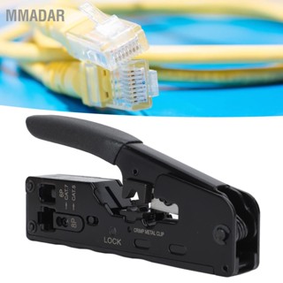  MMADAR เครื่องมือการจีบแบบ RJ45 ผ่านอีเธอร์เน็ต Crimper Cat5 Cat5e Cat6 เครื่องมือการจีบด้วยเครื่องทดสอบสายเคเบิลเครือข่าย