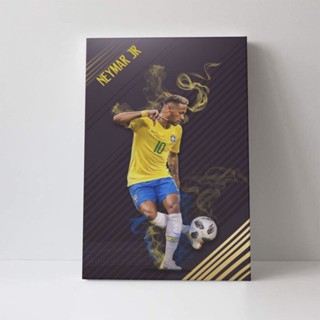 Neymar ภาพวาดผ้าใบ ตกแต่งผนังบ้าน โปสเตอร์ศิลปะ ของขวัญสําหรับเด็กผู้ชาย และเด็กผู้หญิง ห้องนอน