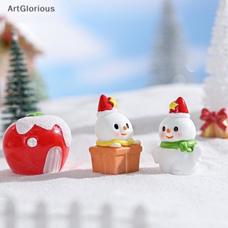 ตุ๊กตาหิมะเรซิ่น ขนาดเล็ก สําหรับตกแต่งบ้านตุ๊กตา เทศกาลปีใหม่