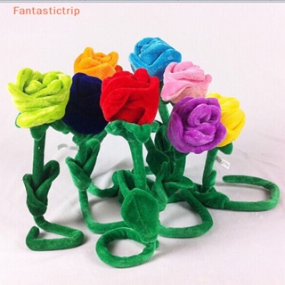 Fantastictrip 1 ชิ้น การ์ตูน ดอกกุหลาบ ยัดไส้ ของเล่นตุ๊กตานุ่ม ของขวัญวันวาลีน สําหรับเด็กผู้หญิง แฟชั่น