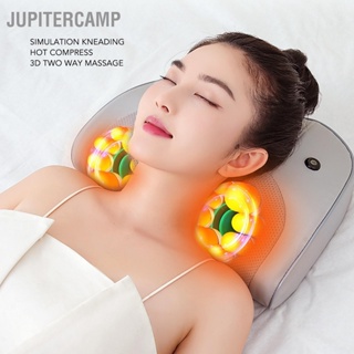 JUPITERCAMP หมอนนวดคอ 42 ℃ เครื่องทำความร้อน 3 โหมด เบาะนวดคอไหล่ไฟฟ้า ปลั๊ก EU 100-240