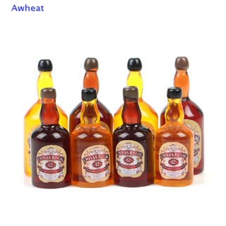 Awheat โมเดลขวดไวน์จิ๋ว 1:12 สําหรับตกแต่งบ้านตุ๊กตา 10 ชิ้น