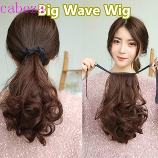 CABEZA Curly Ponytail Female Natural Clip In Hair Extensions Bandage Hair Styling Tool Hairpiece Big Wave Wig