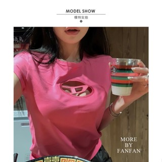 MAGood Morning Fan เสื้อยืดลําลอง แขนสั้น เข้ารูป ปักลาย เซ็กซี่ เหมาะกับฤดูร้อน สําหรับสตรี C8QK