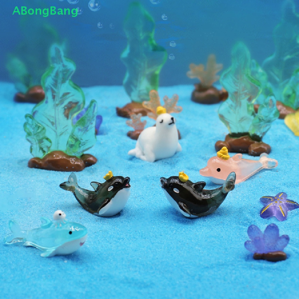 abongbang-ตุ๊กตาเรซิ่น-รูปการ์ตูนสัตว์ทะเลน่ารัก-สําหรับตกแต่งบ้าน-diy