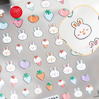 Barry สติกเกอร์ติดตกแต่งเล็บ ลายการ์ตูนสัตว์ ไอศกรีม ดอกไม้ บางมาก สไตล์เกาหลี DIY