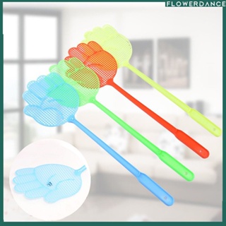 1Pcs น่ารักรูปแบบปาล์มพลาสติก Fly Swatter น้ำหนักเบา Flapper ยุง Bug Zapper Pest Control สีสุ่ม Flower