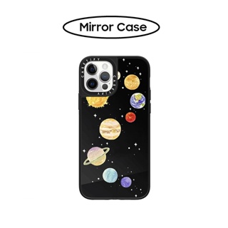 Casetify เคสโทรศัพท์มือถือแบบกระจกแข็ง กันกระแทก ลายดาวเคราะห์ ระบบสุริยะ สําหรับ iPhone 11 12 13 14 Pro Max