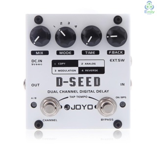 Joyo แป้นเหยียบเอฟเฟคกีตาร์ดิจิทัล D-SEED แบบช่องคู่ พร้อมโหมดสี่โหมด [19][มาใหม่]