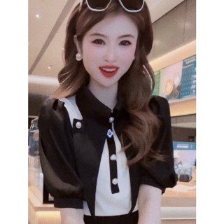 [สินค้าใหม่] เสื้อยืดแขนสั้นลําลอง คอตุ๊กตา สีแดง เข้ากับทุกการแต่งกาย แฟชั่นฤดูร้อน สไตล์เกาหลี