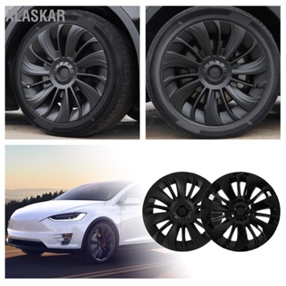 ALASKAR 4 ชิ้น 19 นิ้ว Hubcap การออกแบบอสมมาตรฝาครอบดุมล้อสำหรับ Tesla รุ่น Y 2020 ถึง 2023