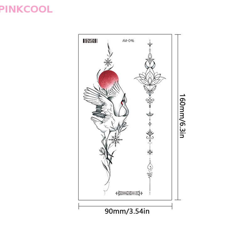 pinkcool-สติกเกอร์รอยสักชั่วคราว-ลายดอกไม้-สัตว์-ติดหน้าอก-แขน-ขายดี