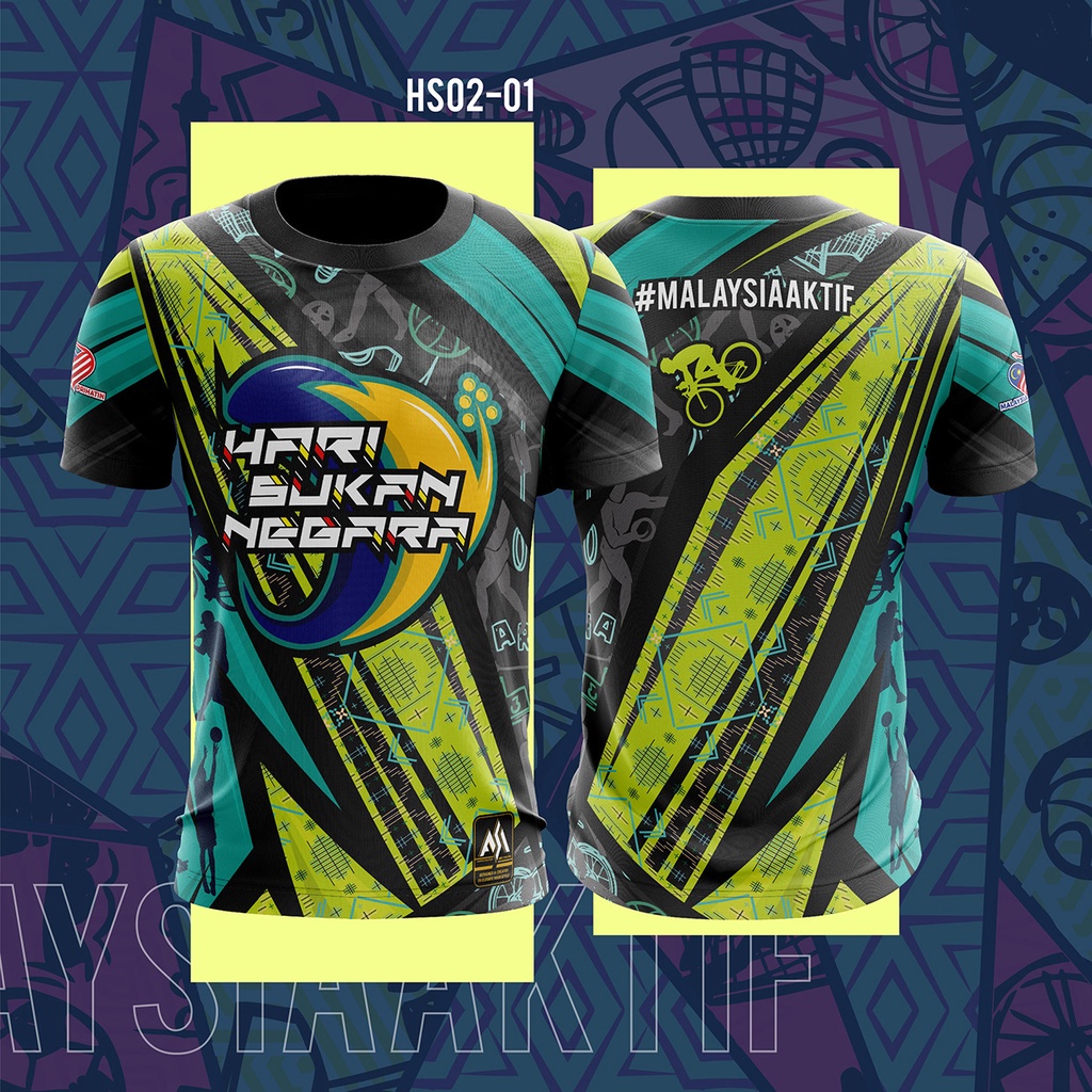 เสื้อยืด-ลาย-jersey-2023-hari-sukan-negara-2023-สําหรับผู้ชาย-เสื้อกีฬาบาจู-jersey-sublimation-เสื้อยืดแขนสั้น