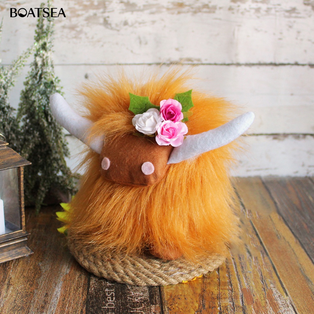 boatsea-ตุ๊กตาวัว-ผ้ากํามะหยี่ขนนิ่ม-ใส่สบาย-สําหรับบ้านฟาร์ม