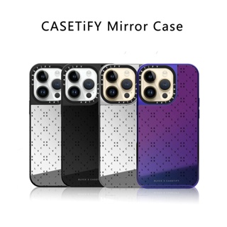 Casetify X BLVCK เคสโทรศัพท์มือถือแบบกระจกแข็ง ลายโลโก้แกะสลักโลโก้ พร้อมกล่อง มีสายรัดด้านข้าง สําหรับ IPhone 12 13 14 Pro Max