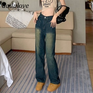 DaDulove💕 New Korean Version of INS Retro Jeans WOMENS Niche High Waist Loose Wide Leg Pants Large Size Trousers