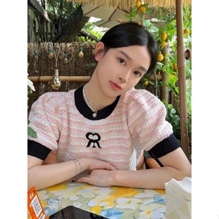 MAเสื้อกันหนาว แขนสั้น ผ้าเรยอน ระดับไฮเอนด์ แฟชั่นฤดูร้อน X3LJ