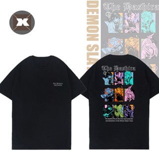 S-5XL เสื้อยืดผ้าฝ้ายอะนิเมะเสื้อยืดคอกลมแขนสั้นลายการ์ตูน Demon Slayer Kamado Tanjirou Nezuko ทรงหลวมสําหรับผู้หญิงและผ