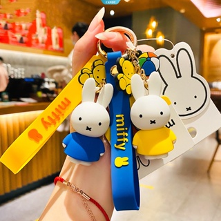 พวงกุญแจ จี้การ์ตูนกระต่าย Miffy น่ารัก ขนาดพกพา สร้างสรรค์ สําหรับห้อยกระเป๋าเป้สะพายหลัง [CAN]
