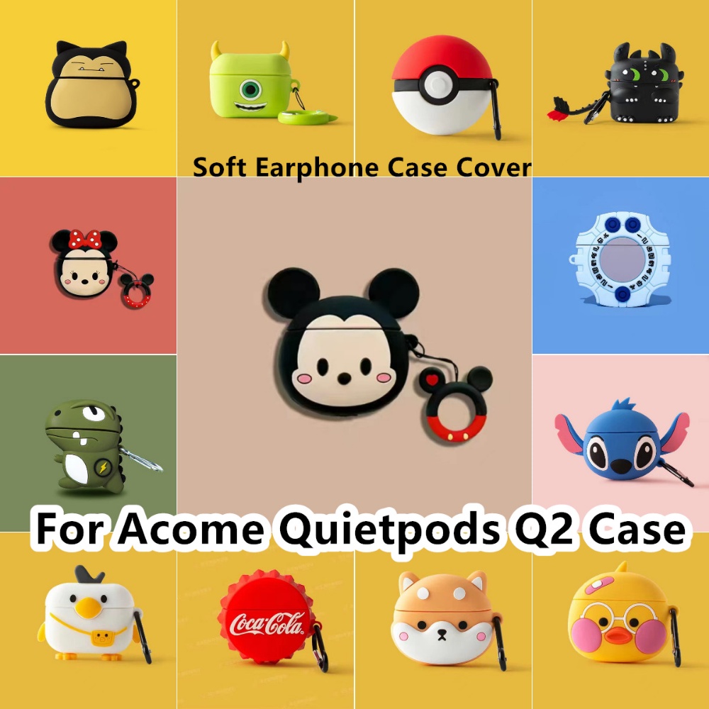 พร้อมส่ง-เคสหูฟัง-แบบนิ่ม-ลายการ์ตูน-สําหรับ-acome-quietpods-q2-q2