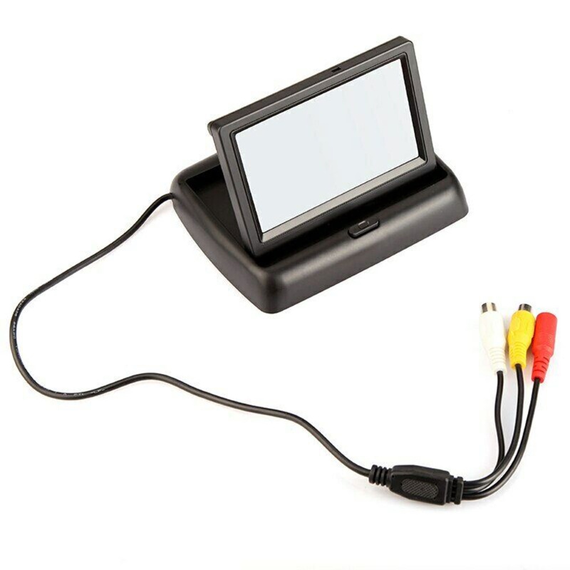 หน้าจอแสดงผล-tft-lcd-hd-4-3-นิ้ว-หน้าจอมอนิเตอร์รถยนต์-แบบพับได้-พร้อมกล้องหน้า-กล้องถอยจอดรถ-มองเห็นกลางคืน