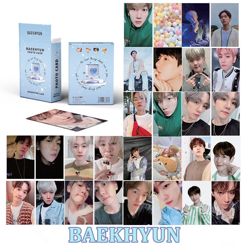 exo-baekhyun-sehun-การ์ด-โปสการ์ด-kpop-lomo-card-50-ชิ้น-กล่อง