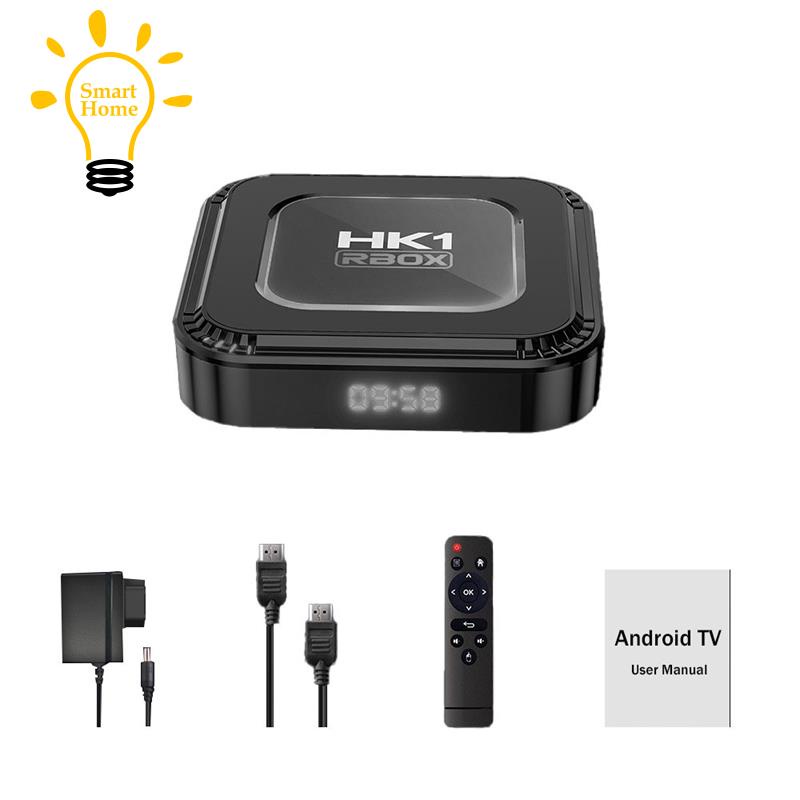 Hk1 RBOX 4G+128G K8 กล่องรับสัญญาณทีวี Android 13 RK3528 2.4G WIFI 6 BT ...