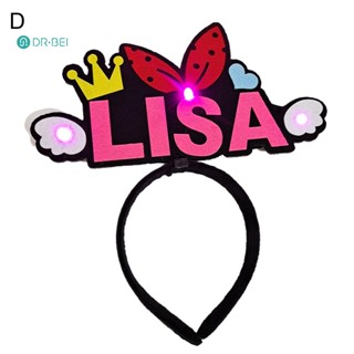 Dr BEI BLACKPINK LISA ROSE ไฟกระพริบ ที่คาดผมการ์ตูน ที่คาดผมคอนเสิร์ต ที่คาดผม