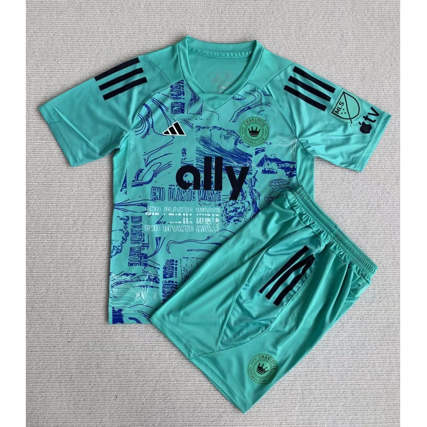 【จัดส่งด่วน】ชุดเสื้อกีฬาแขนสั้น ลายทีมชาติฟุตบอล Charlotte Fans edition