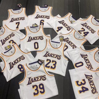 เสื้อกีฬาแขนสั้น ลายทีม NBA Jersey ครบรอบ 75 ปี สีขาว สไตล์คลาสสิก เสื้อแขนกุด ลาย James 0 Victor 6 No 23 355095