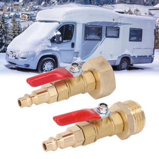 B_HILTY ทองเหลือง Winterize Blowout Adapter 1/4in ชาย Quick Connector 3/4in GHT ด้ายสวนชลประทานข้อต่อสำหรับ RV Yachts