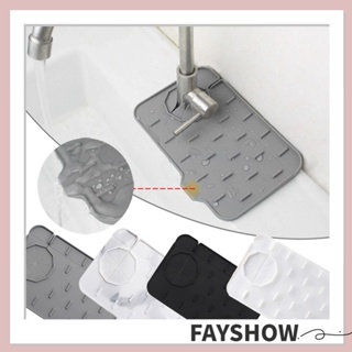 ✻FAY✻ Kitchen Supplies Faucet Absorbent Mat Bathroom Accessories Splash Catcher Silicone Drain Pad Sink Water Prevent Faucet Wraparound Water Splash Guard Dish Drying Pads Washable Splash-proof/Multicolor