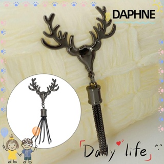 Daphne อุปกรณ์ล็อคกระเป๋าถือ กระเป๋าสะพายไหล่ รูปหัวกวาง ประดับพู่ คุณภาพสูง DIY