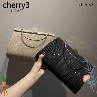 Cherry3 กระเป๋าถือ กระเป๋าคลัทช์ ประดับเลื่อม หรูหรา สําหรับผู้หญิง