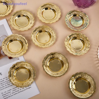 [Beautyoufeel] ถาดพลาสติก ขนาดเล็ก สีทอง สีเงิน สําหรับใส่ซูชิ เค้ก ผลไม้ เครื่องประดับ 10 ชิ้น