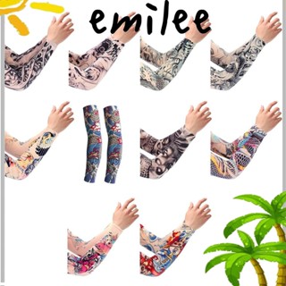 Emilee ปลอกแขน ลายดอกไม้ ให้ความอบอุ่น สําหรับเล่นกีฬาบาสเก็ตบอล 1 คู่